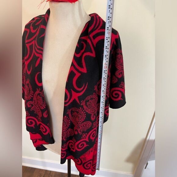 REVERSIBLEΒ poncho vest for women ||βNEW || Womanβs sleeveless cardigan || NEW - Picture 12 of 12